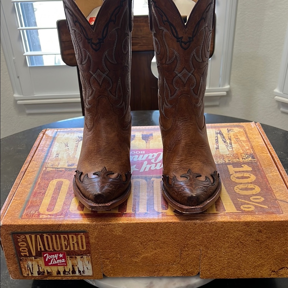Tony Lama Rich Brown Cowboy Boots